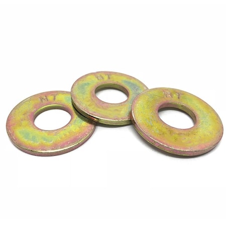 Boltsandnuts.Com Flat Washer, For Screw Size 3/8 in Zinc Yellow Finish, 100 PK 37UNT8Y-100